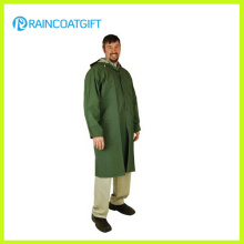 Couleur verte Adulte PVC Polyester Long Pluie